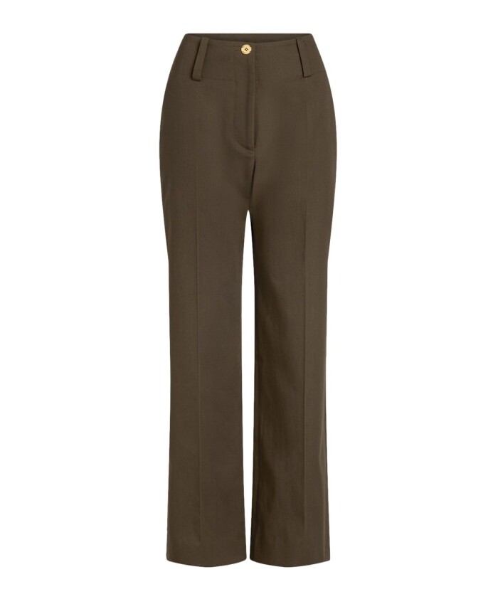 pantalon-en-coton-marron-pour-femme