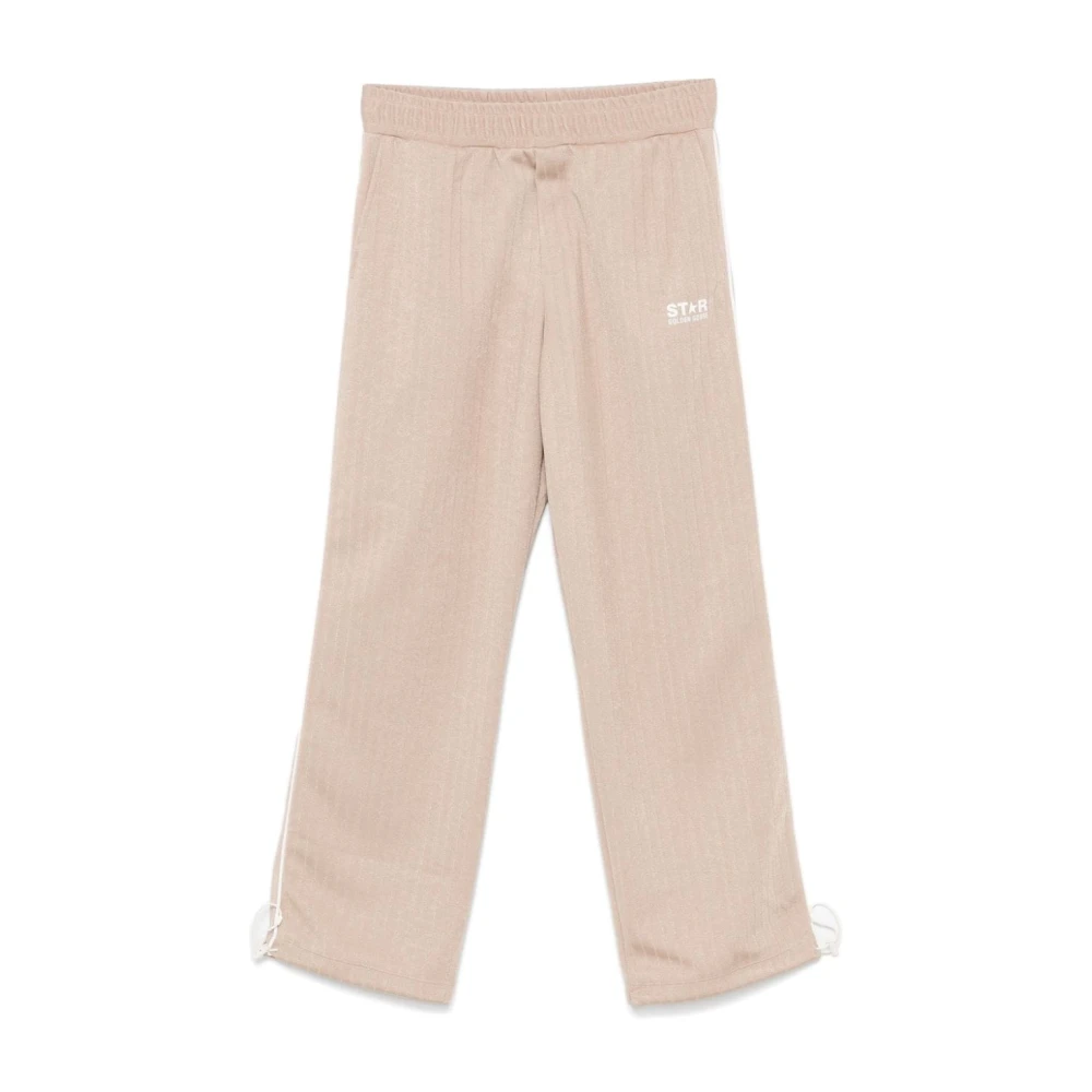 Golden Goose Beige Broek met Voorlogo Beige Heren