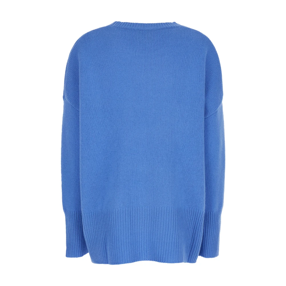 Plain Units Blauwe Crewneck Cashmere Sweater Blue Dames