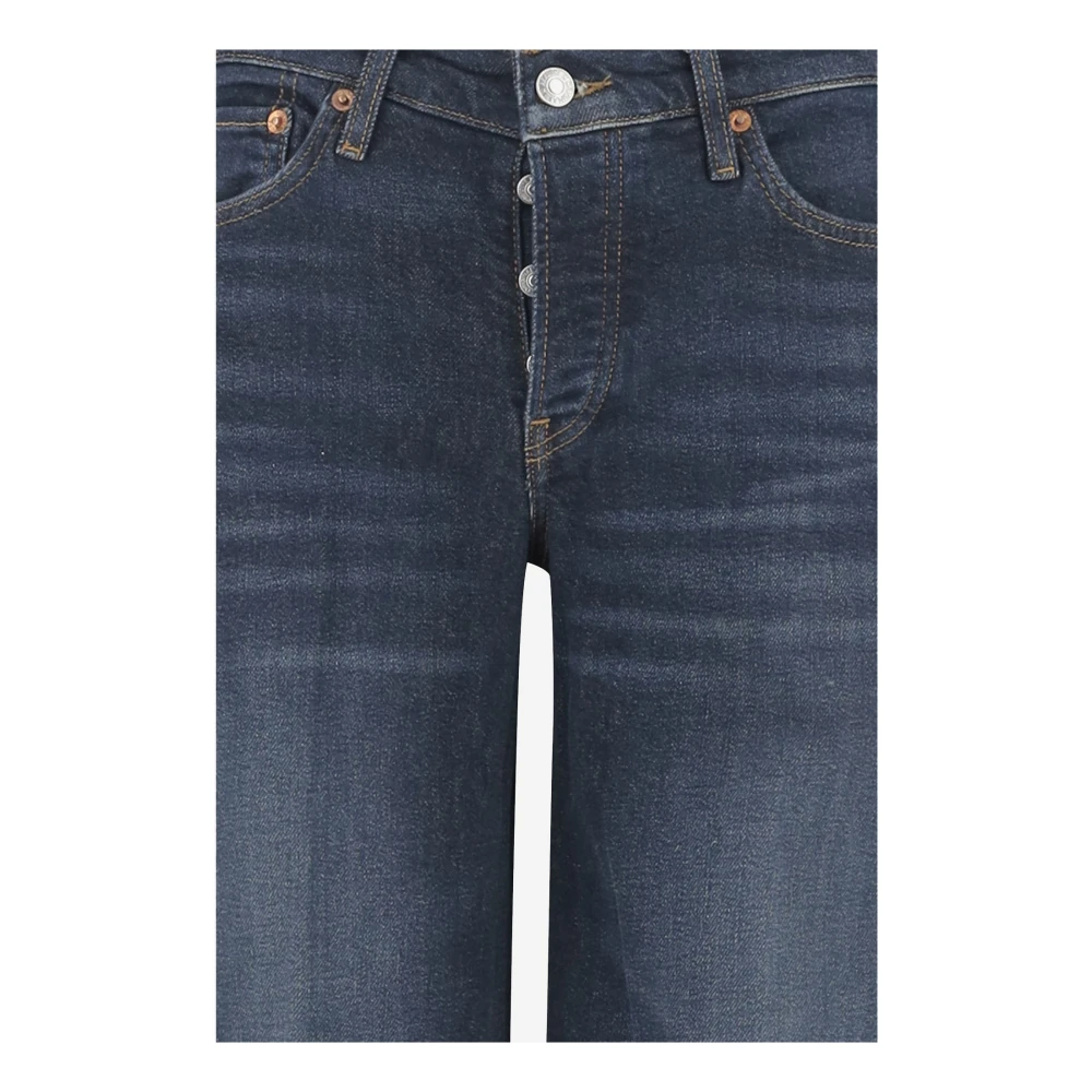 Re Done Stretch denim jeans met gewassen effect Blue Dames
