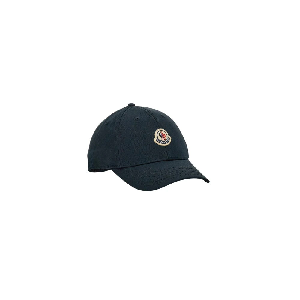 Moncler Women's Black Hats & Caps, One Size, Logo-Patch Baseball Cap