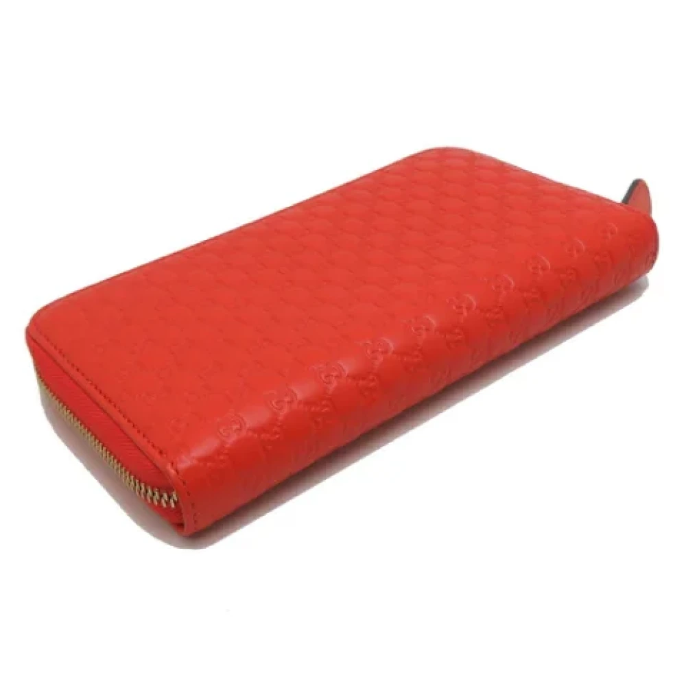 Gucci Vintage Pre-owned Leather wallets Orange Dames