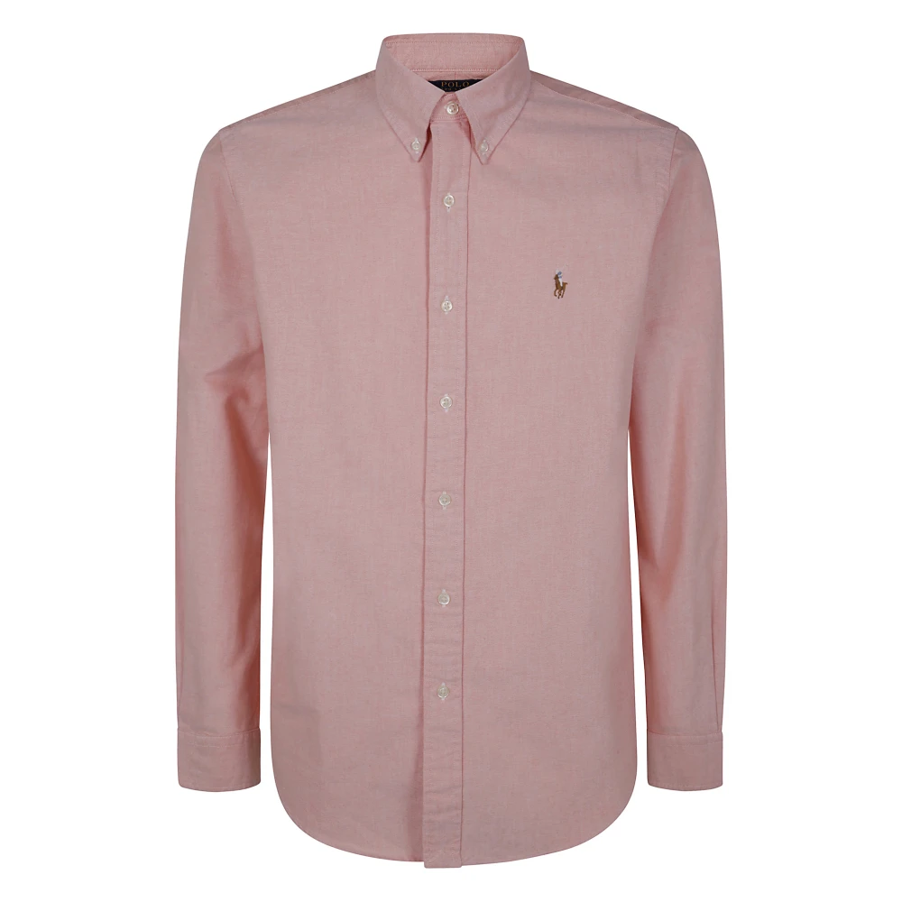 Polo Ralph Lauren Lange mouw sportshirt Pink Heren