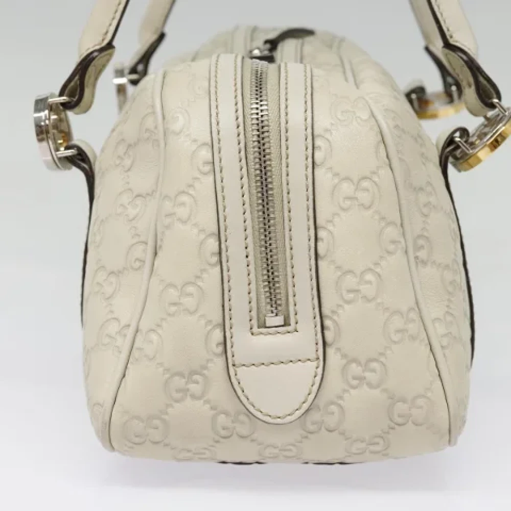 Gucci Vintage Pre-owned Leather handbags White Dames