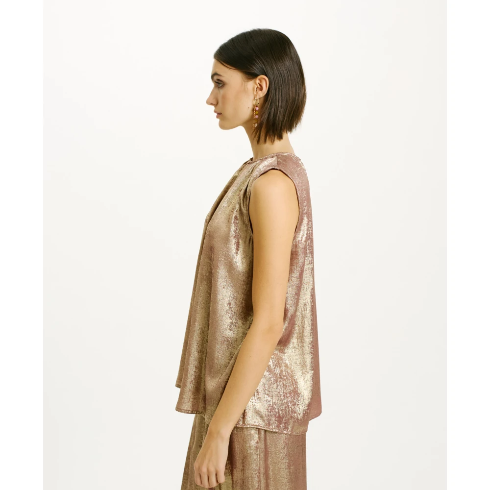 Momoni Stijlvolle Top voor Vrouwen Purple Dames