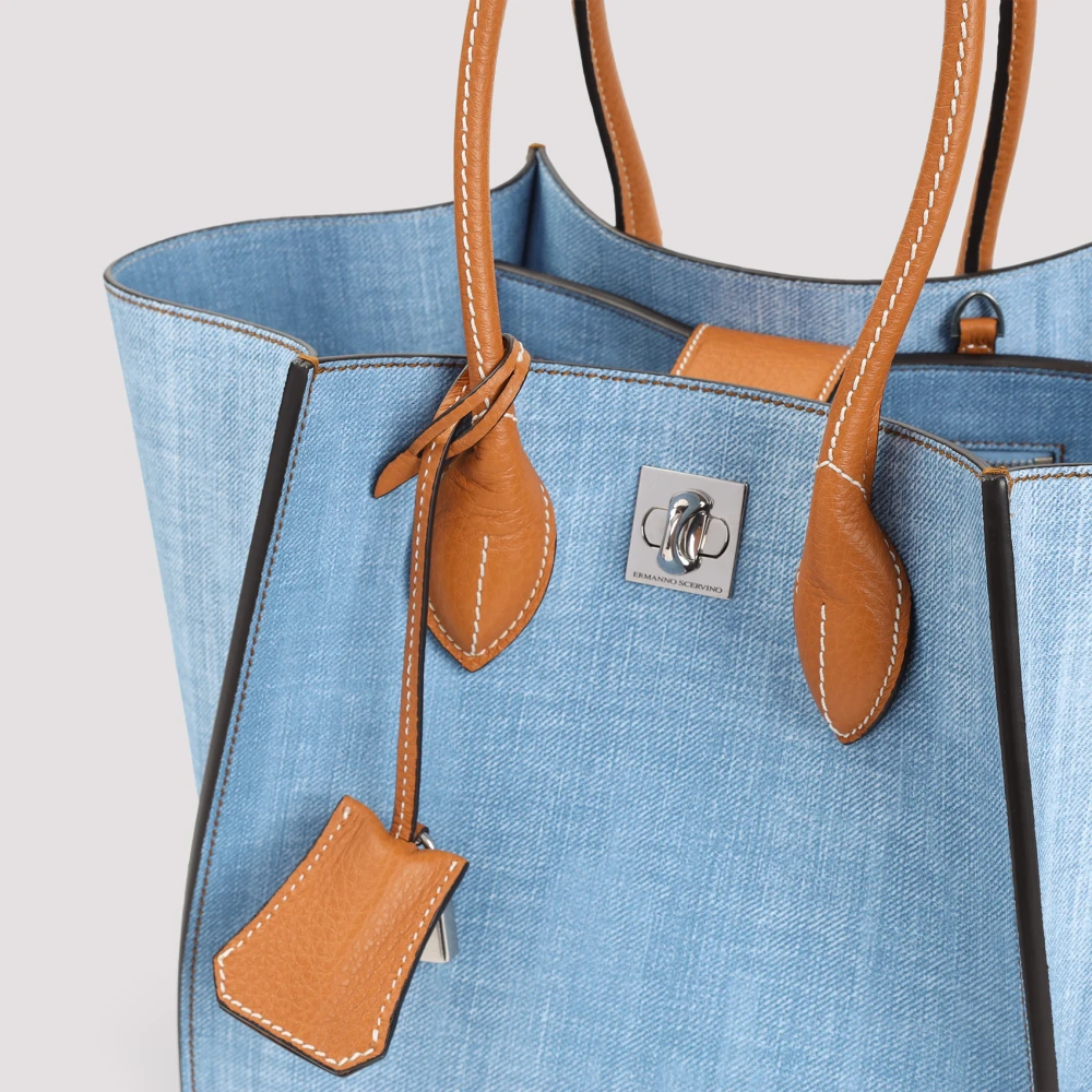 Ermanno Scervino Blauwe Schoudertas Chique Stijl Blue Dames
