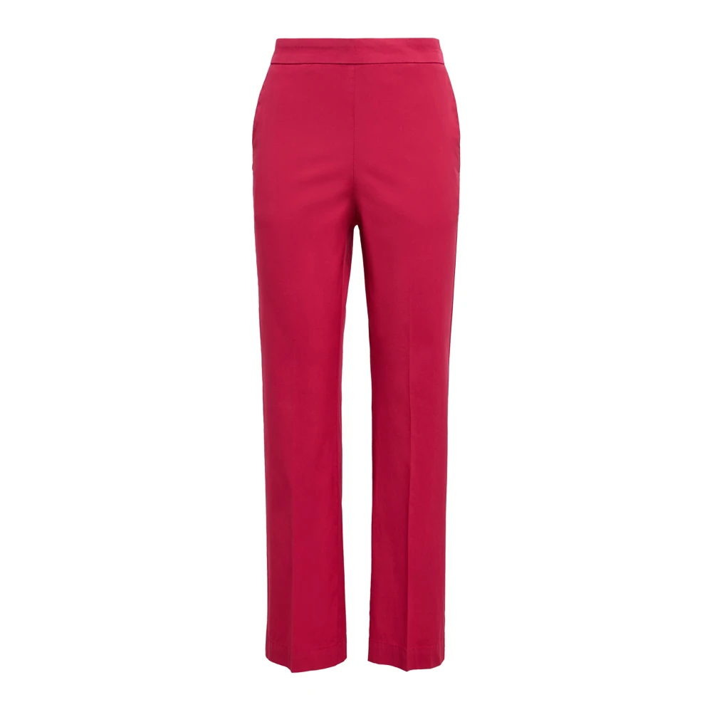 Maliparmi Flared Poplin Stretch Broek Pink Dames