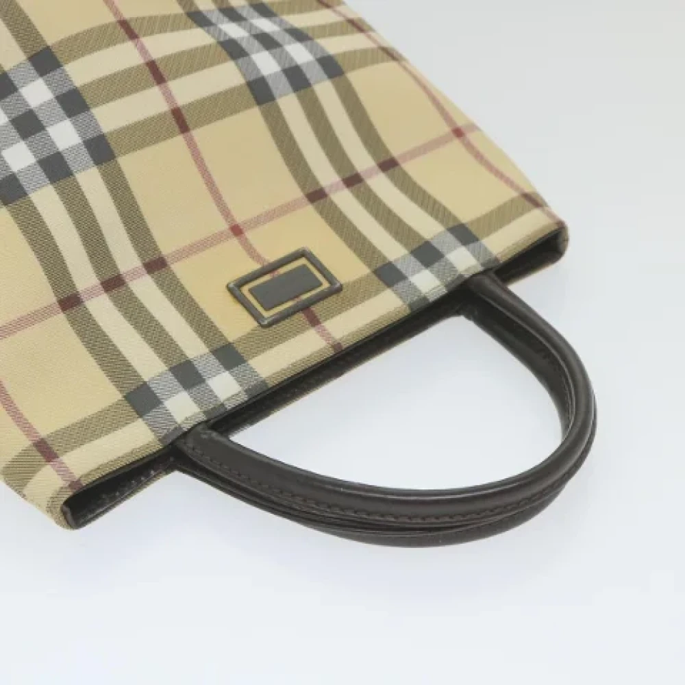 Burberry Vintage Pre-owned Canvas handbags Beige Dames