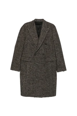 Herringbone Double-Breasted Coat