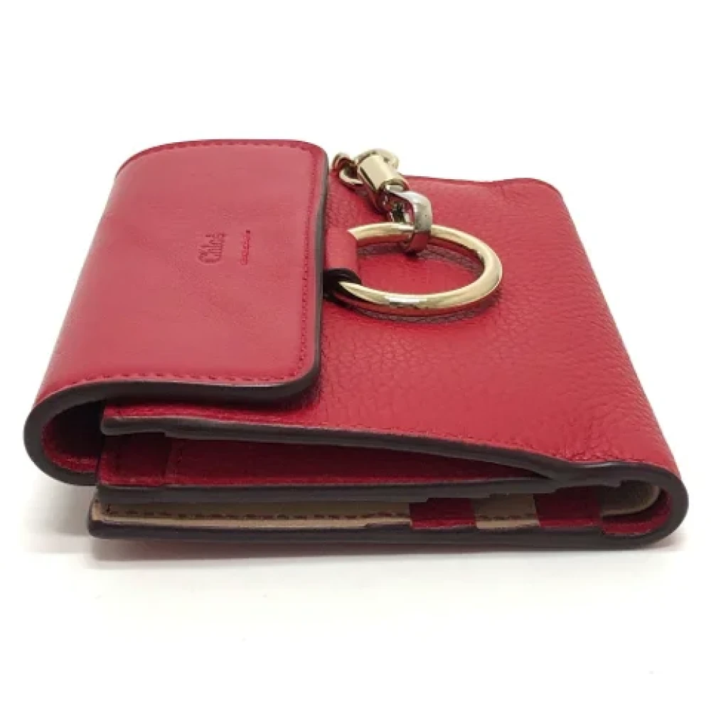 Chloé Pre-owned Leather wallets Red Dames