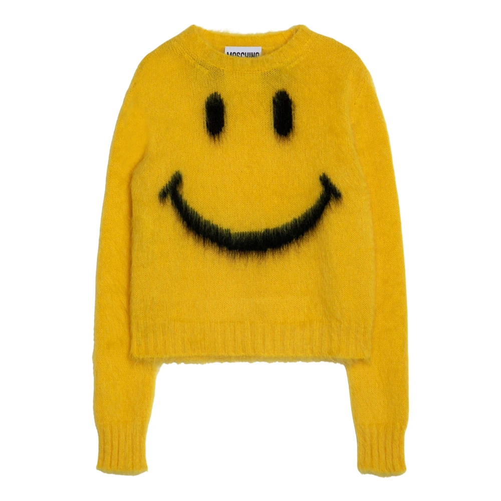 Moschino Ronde hals T-shirt Yellow Dames