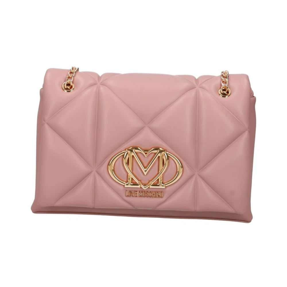 Love Moschino Women's Pink Quilted Shoulder Bag - Shoulder Bags - One Size - Bags