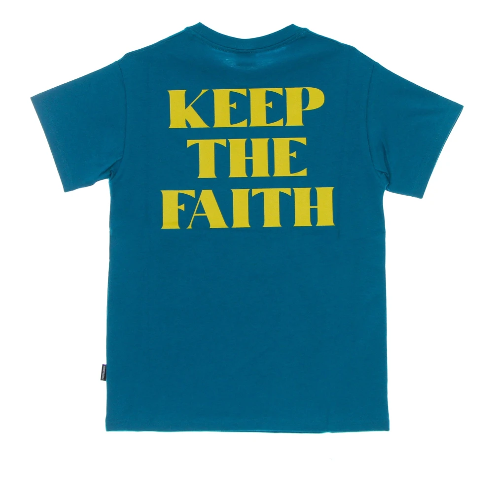Propaganda Turquoise Heren Tee met Print Blue Heren