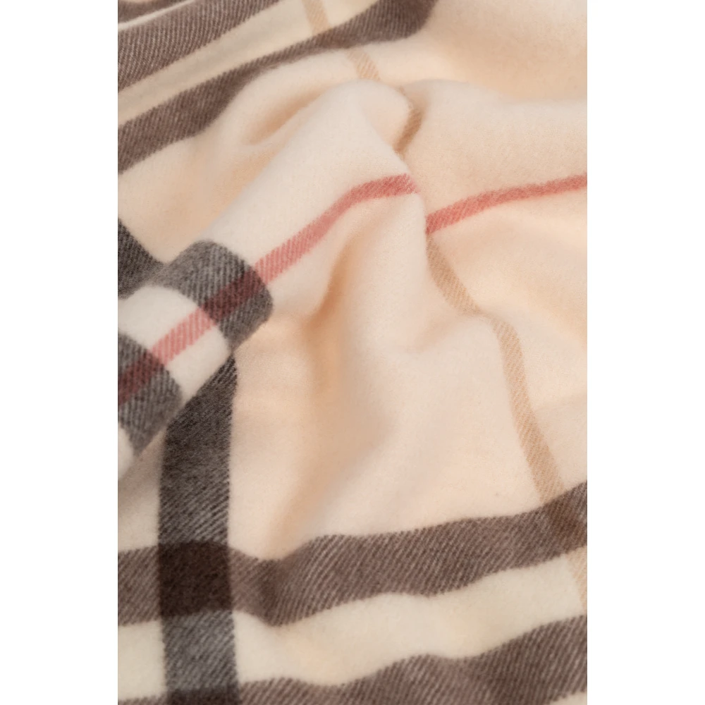 Burberry Kasjmier sjaal met franjes Pink Unisex