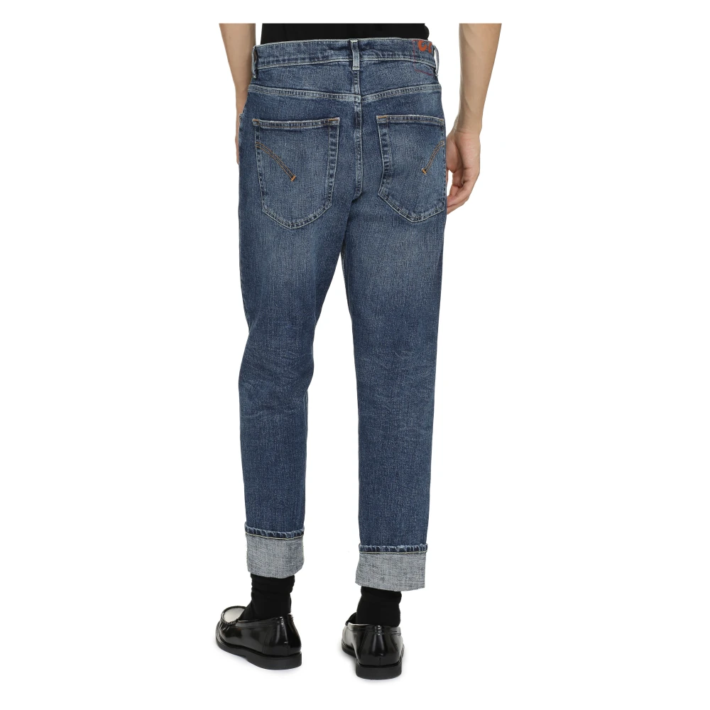 Dondup Slim Fit Metalen Knoop Jeans Blue Heren