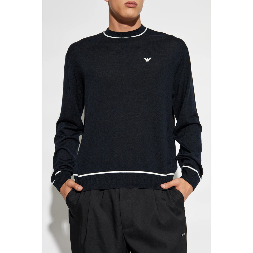 Emporio Armani Trui met logo Black Heren