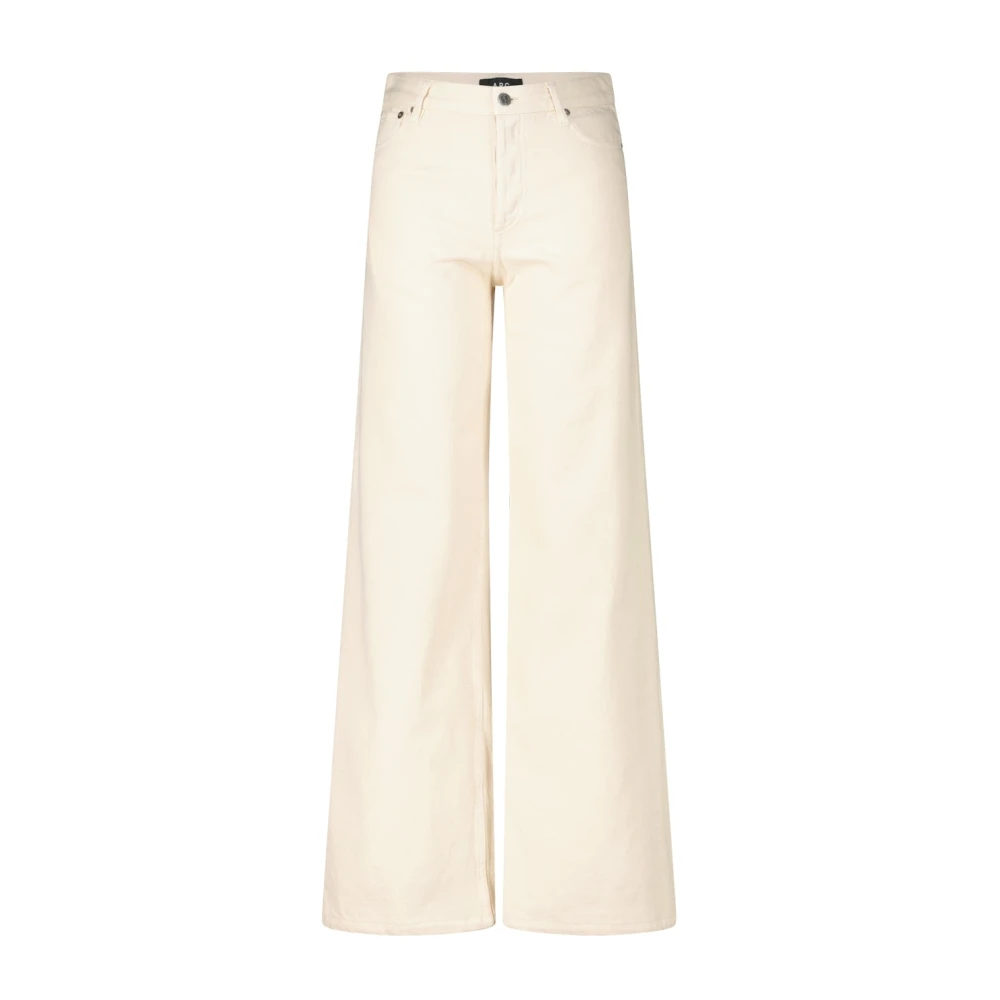 A.p.c. Wijde Jeans Denim Blue Beige Dames