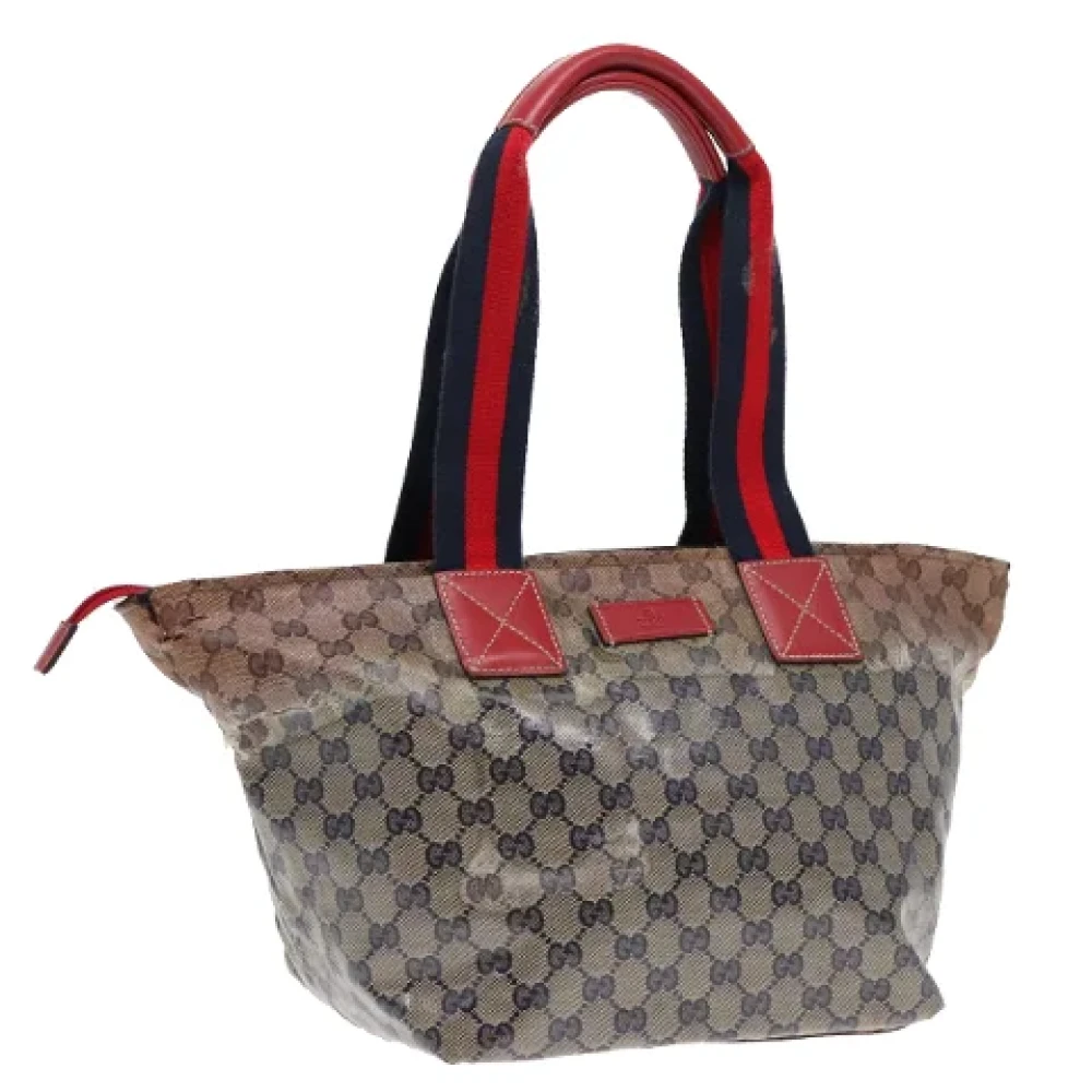 Gucci Vintage Pre-owned Coated canvas gucci-bags Beige Dames