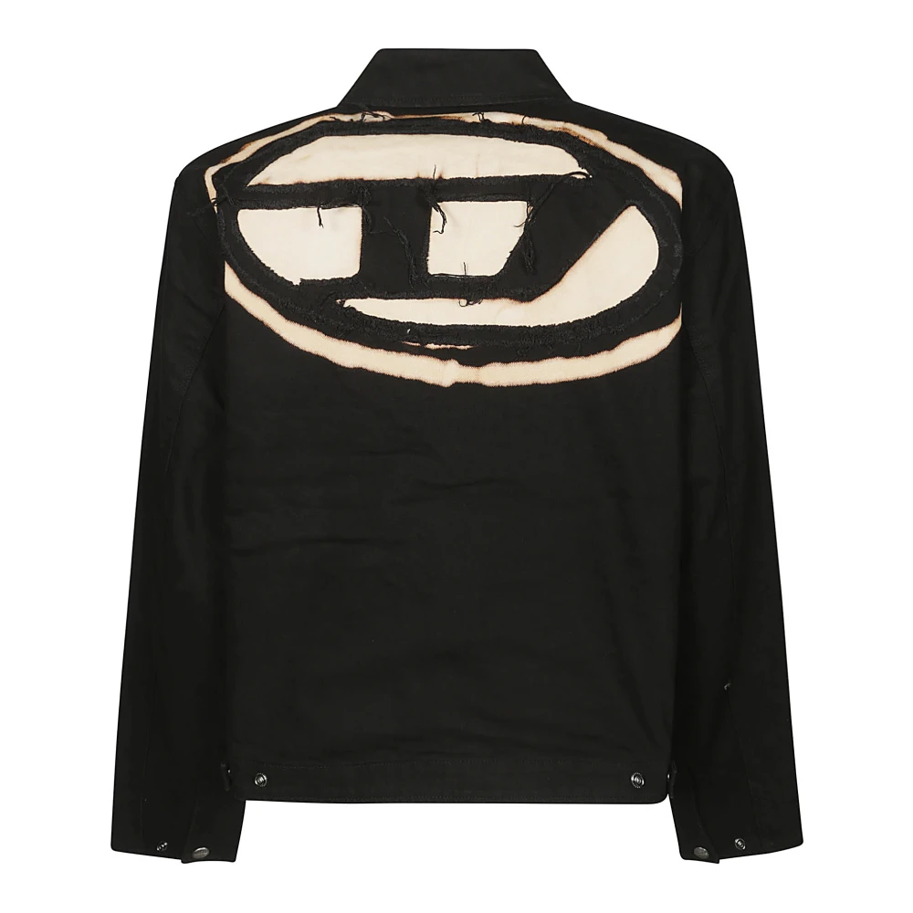 Diesel Bleach Style Full Zip Jacket Black Heren