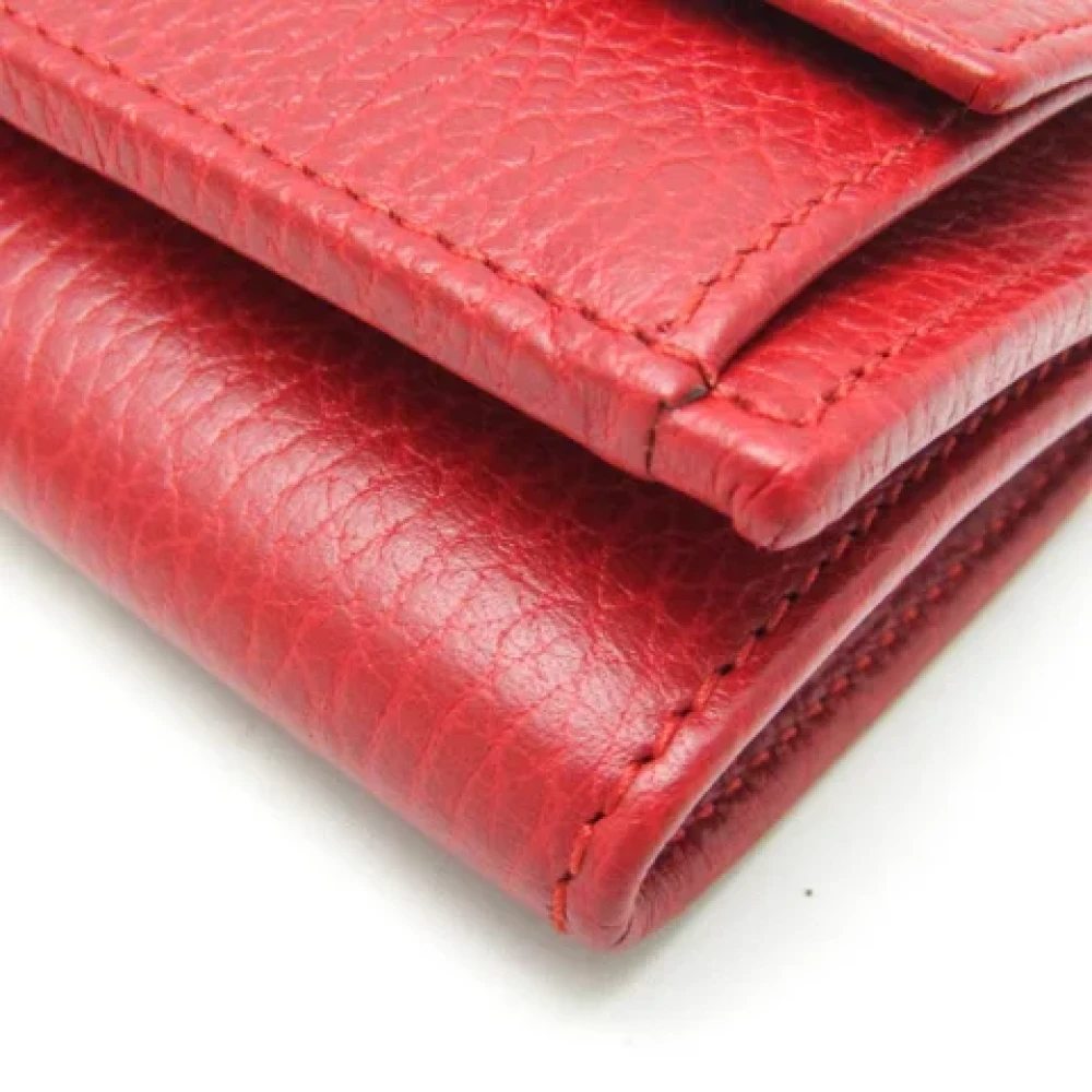Gucci Vintage Pre-owned Leather wallets Red Dames