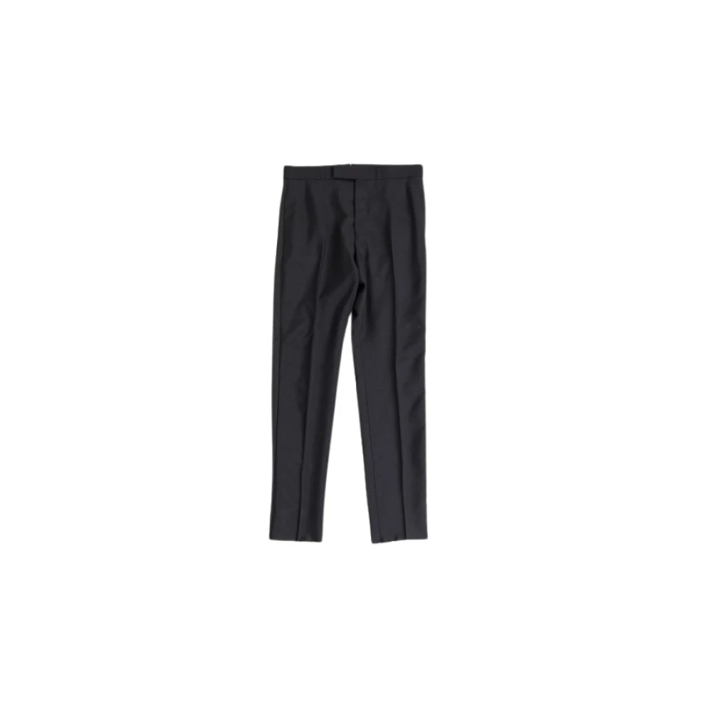 Thom Browne Zwarte wollen skinny broek Black Heren