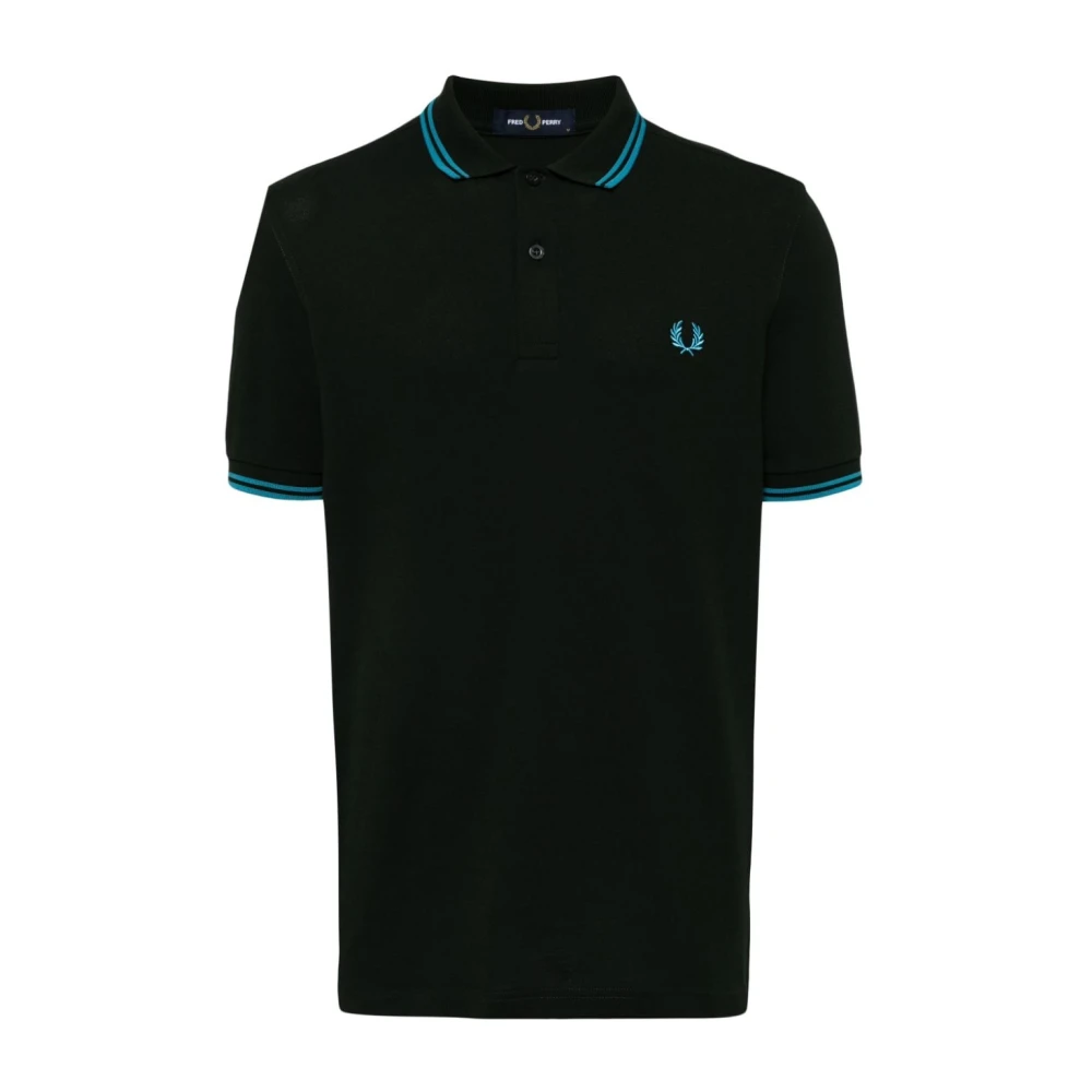 Fred Perry Piqué Bomull Klassisk Polotröja Green, Herr