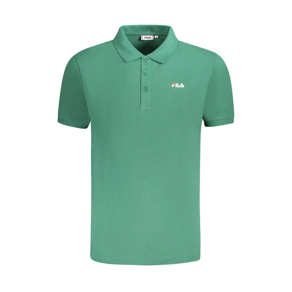 Fila Men's Green Polo Shirts, S, Polo Shirt With Embroidery