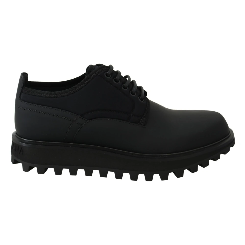 Dolce & Gabbana Men's Black Vulcano Derby Shoes - Laced Shoes - 10 Uk - Shoes