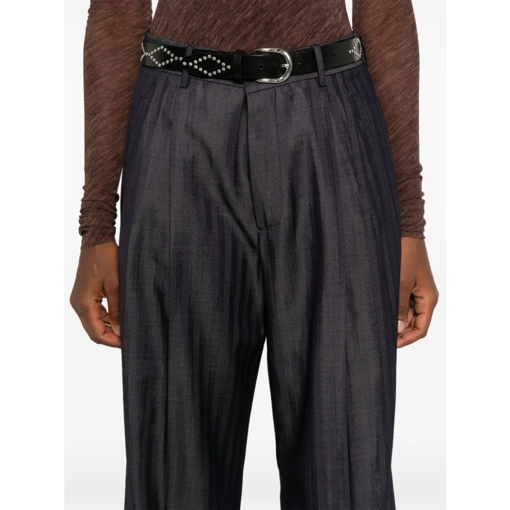 ETRO Grijze Wollen Geplooide Broek Gray Dames