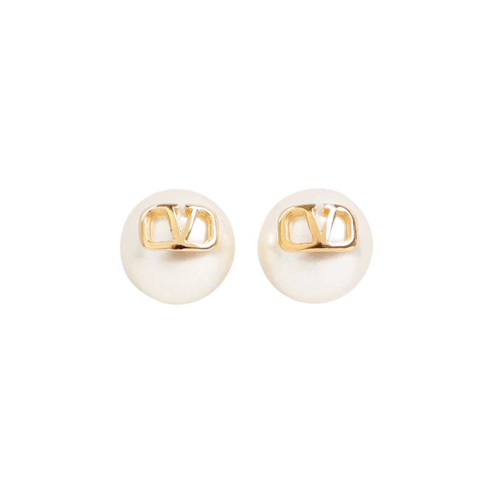 Valentino Garavani Women's Yellow Vlogo Signature Earrings With Pearls