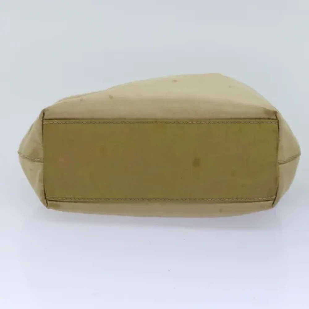 Dior Vintage Pre-owned Nylon handbags Beige Dames