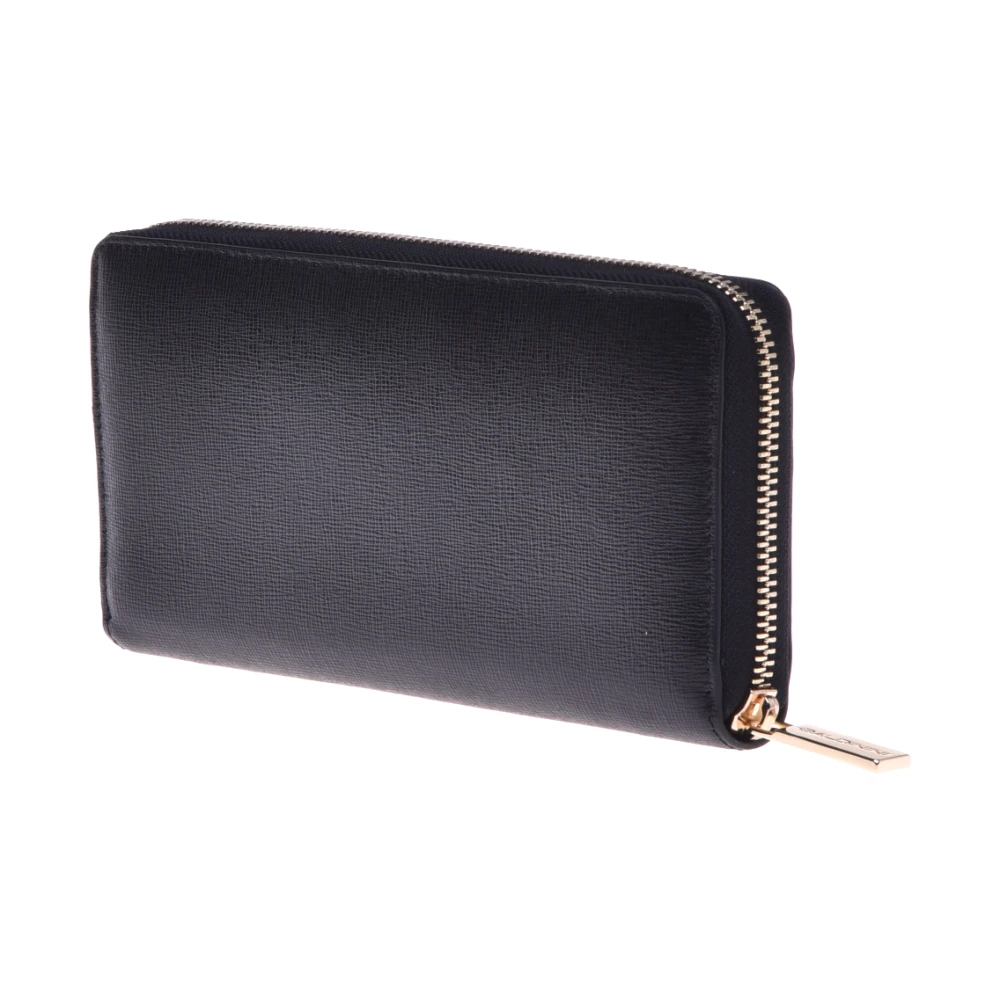 Baldinini Wallet in black saffiano with zip Black Dames