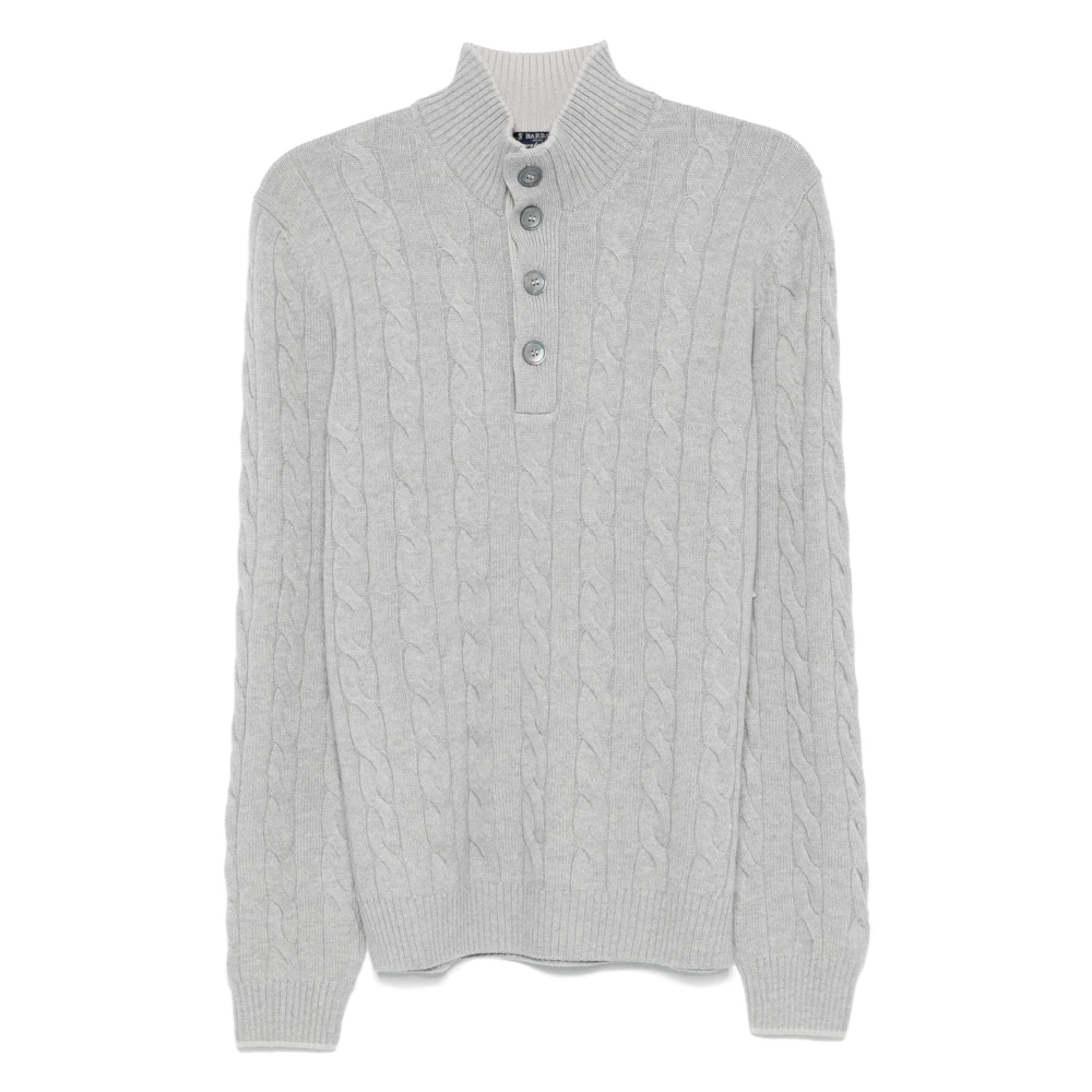 Barba Luxe Wol Kasjmier Gebreide Kleding Gray Heren