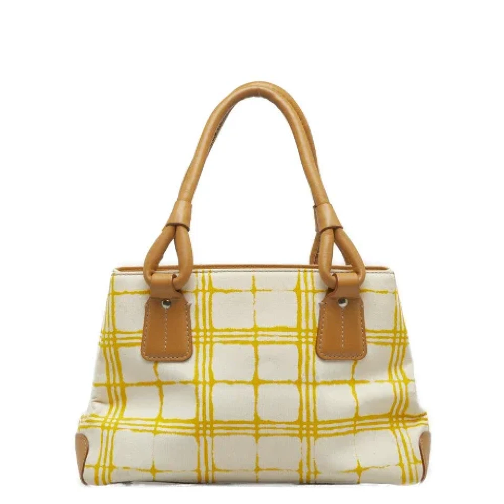 Burberry Vintage Pre-owned Leather handbags Yellow Dames