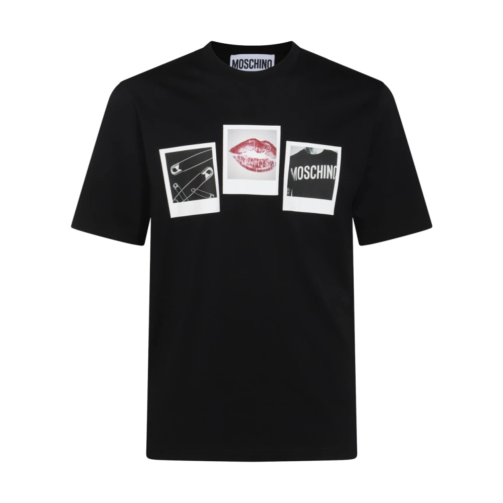 Moschino Zwart T-shirt met Print Black Heren