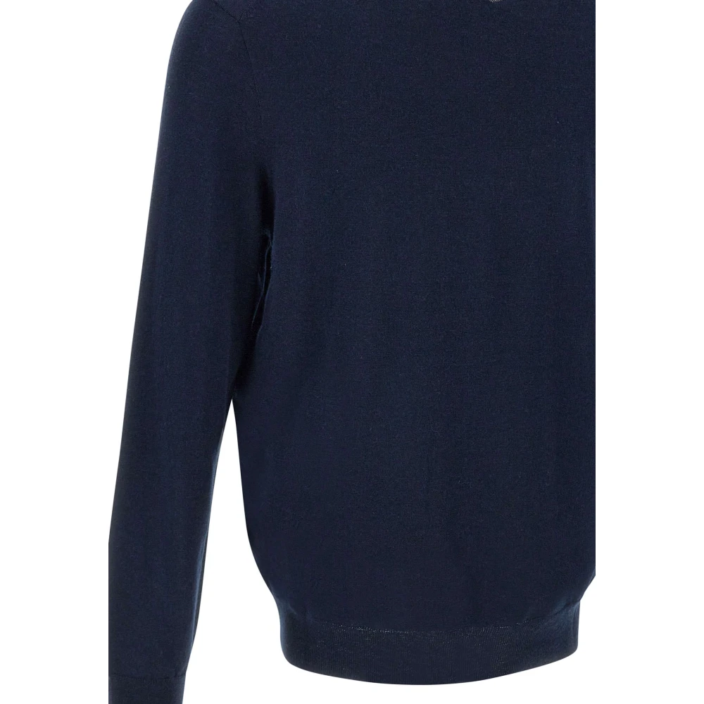 Polo Ralph Lauren Merino Wol Navy Blauwe Trui Blue Heren