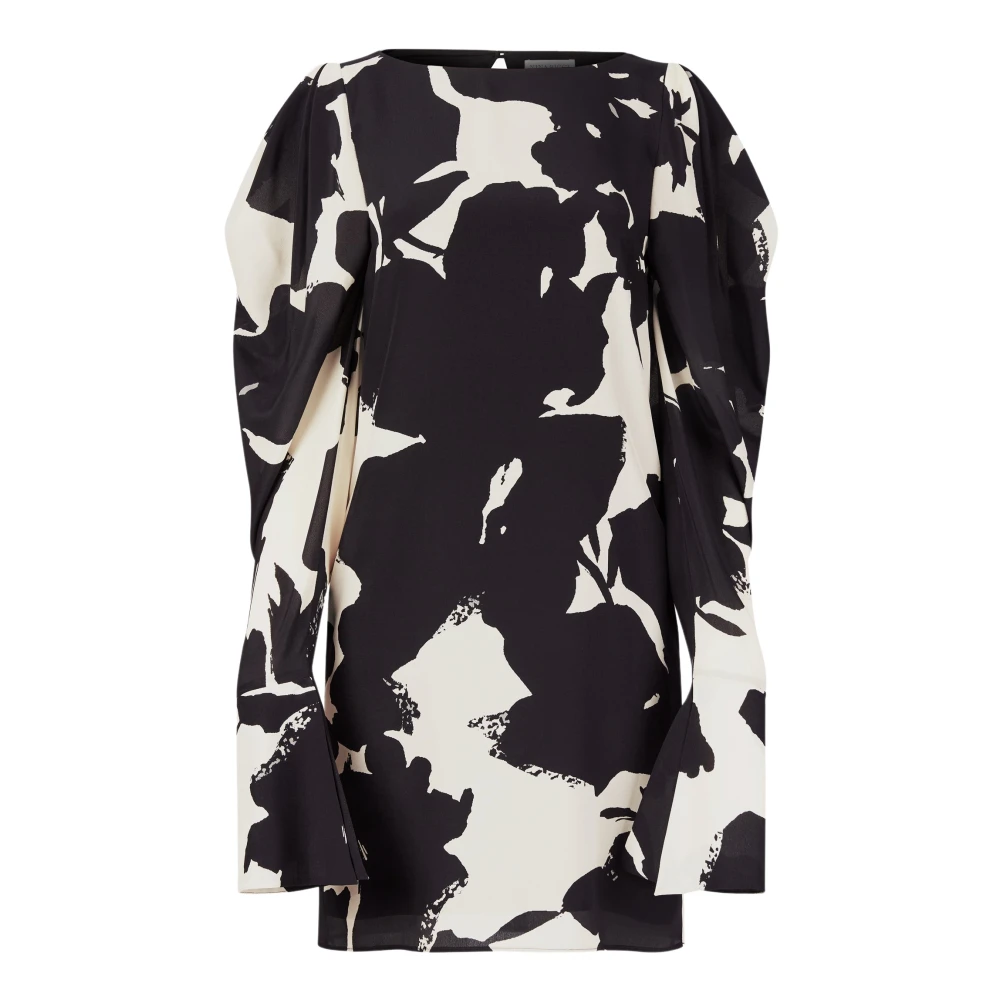 Nina Ricci Zwarte Pofmouw Mini Jurk Black Dames