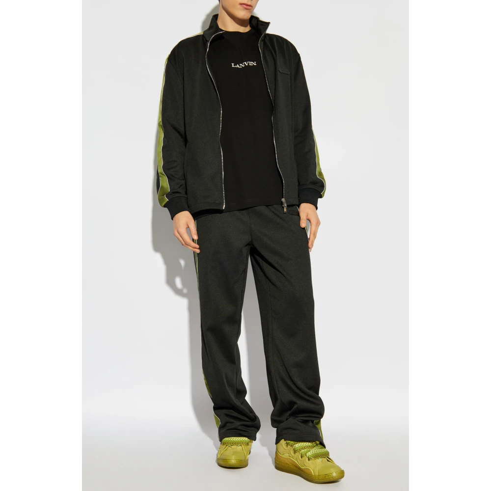 Lanvin Broek met logo Black Heren