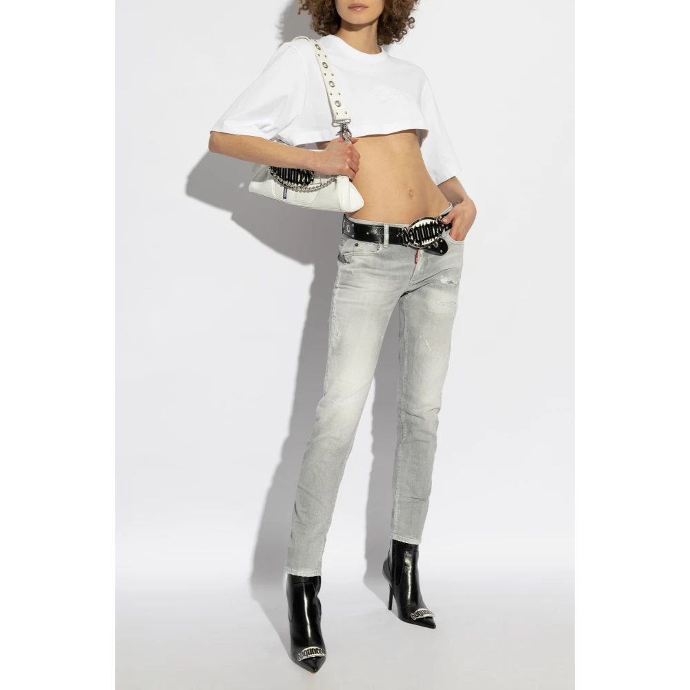 Dsquared2 Korte loszittende t-shirt White Dames