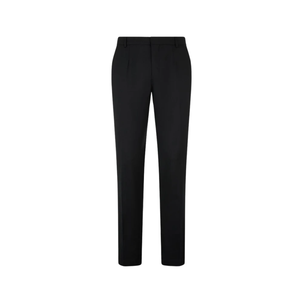 Roberto Cavalli Black Tailored Wool Trousers Straight Cut - Male - Slim-Fit Trousers - L - Trousers