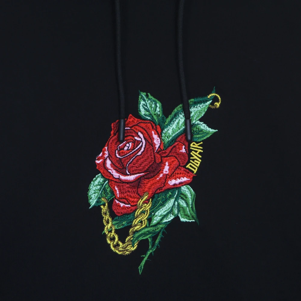 Dolly Noire Roze Hoodie Zwart Lichtgewicht Sweatshirt Mannen Black Heren