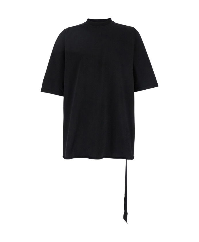 t-shirt-noir-oversize-a-col-rond-et-bande