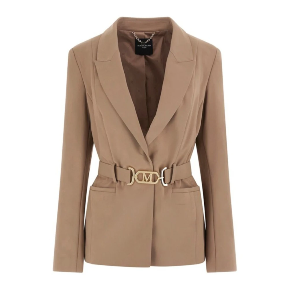 Guess Beige Blazers, Female, Xl, Shayla Blazer