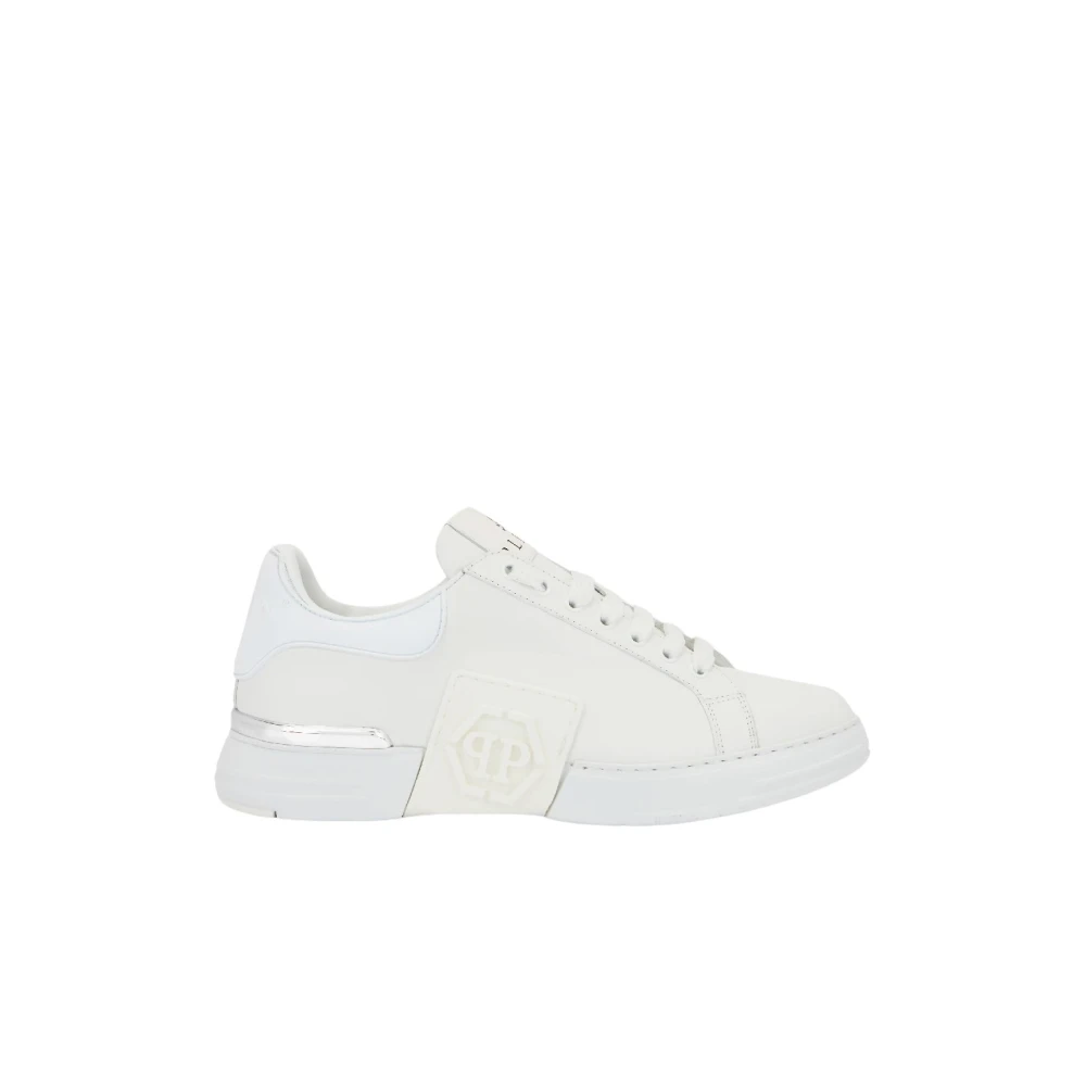 Philipp Plein Women's White Sneakers, 3 Uk, Phantom Kick$ Low-Top Trainers