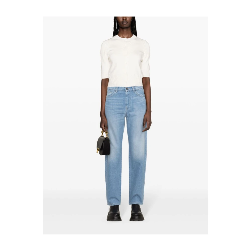 Max Mara Blauwe denim jeans met vijf zakken Blue Dames