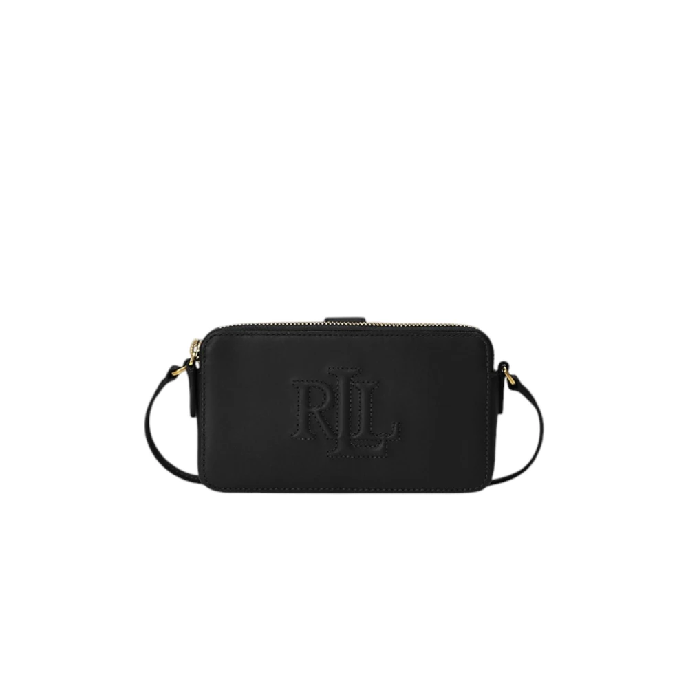 Ralph Lauren Dames Schoudertas Leer Stijlvol Model Black Dames