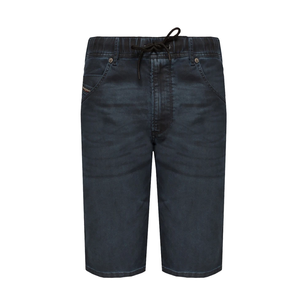 Diesel Denim shorts met logo Blue Heren