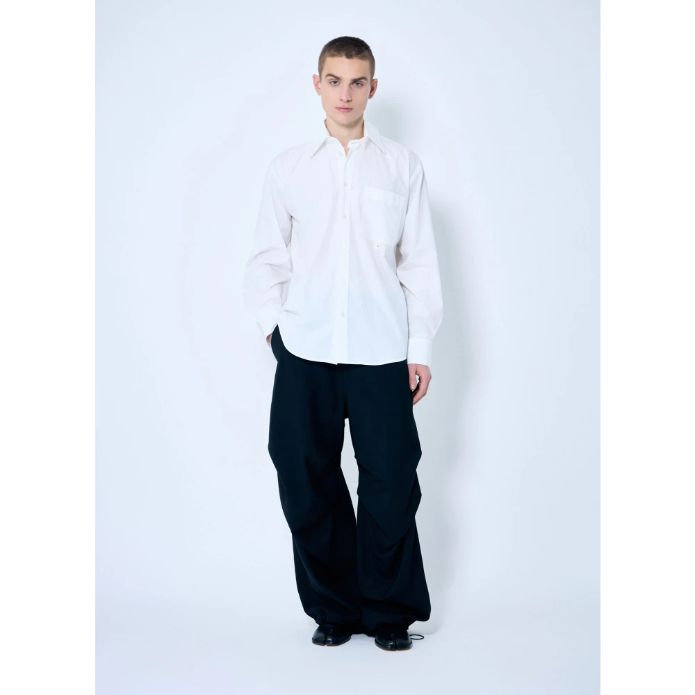 MM6 Maison Margiela Overhemd van poplin katoen lange mouwen White Heren