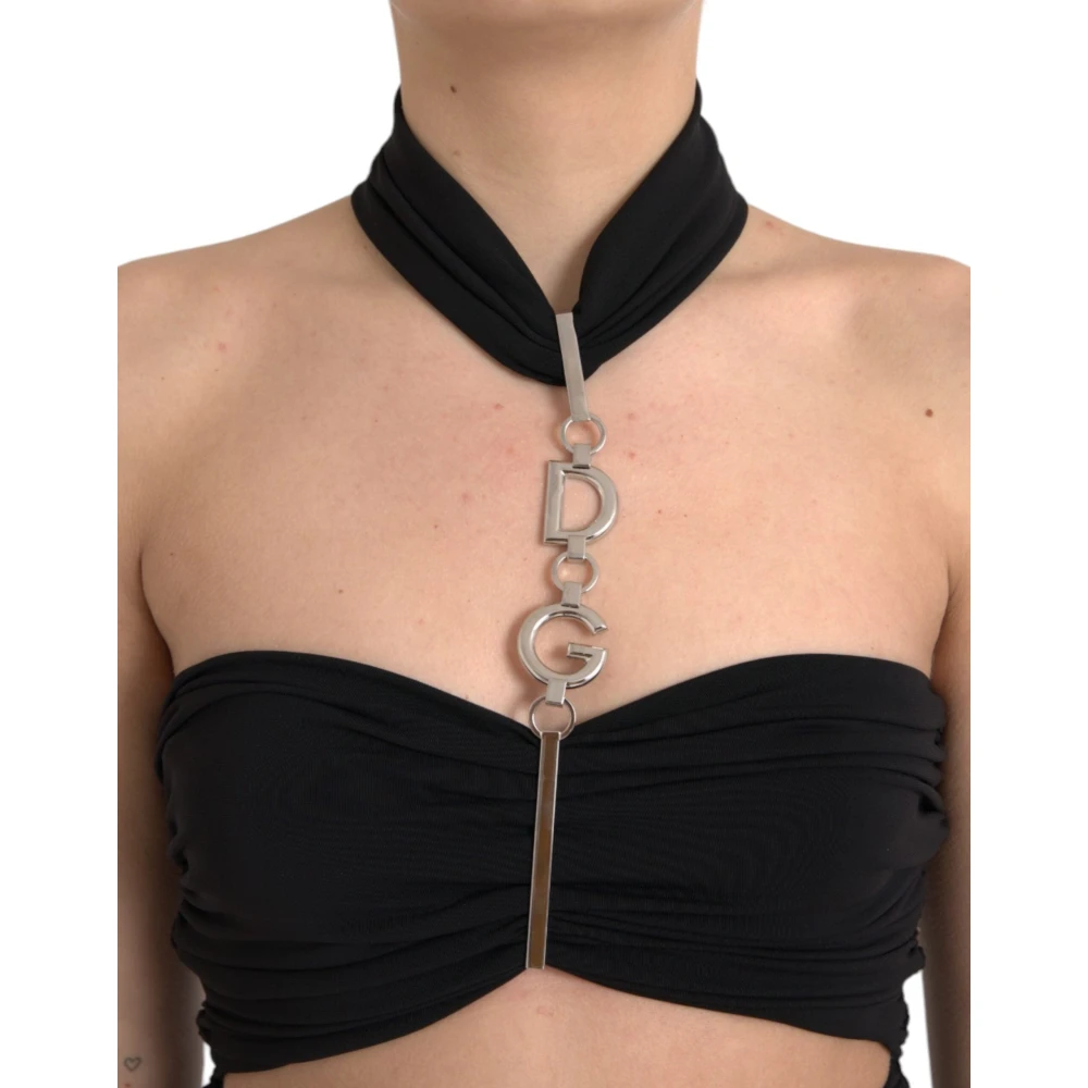 Dolce & Gabbana Zwart Mouwloos Bodycon Minijurk Black Dames