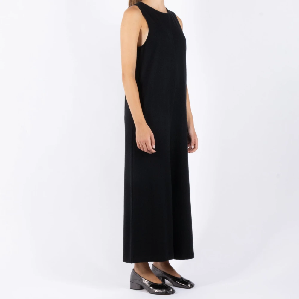 MM6 Maison Margiela Zwarte Wollen Blend Trui Jurk Black Dames
